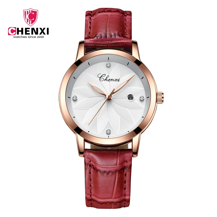 

CHENXI 303 1 Fashion Colors Quartz Watch Brand Lady Watches Women Luxury Antique Square Casual Leather Wrist Watch