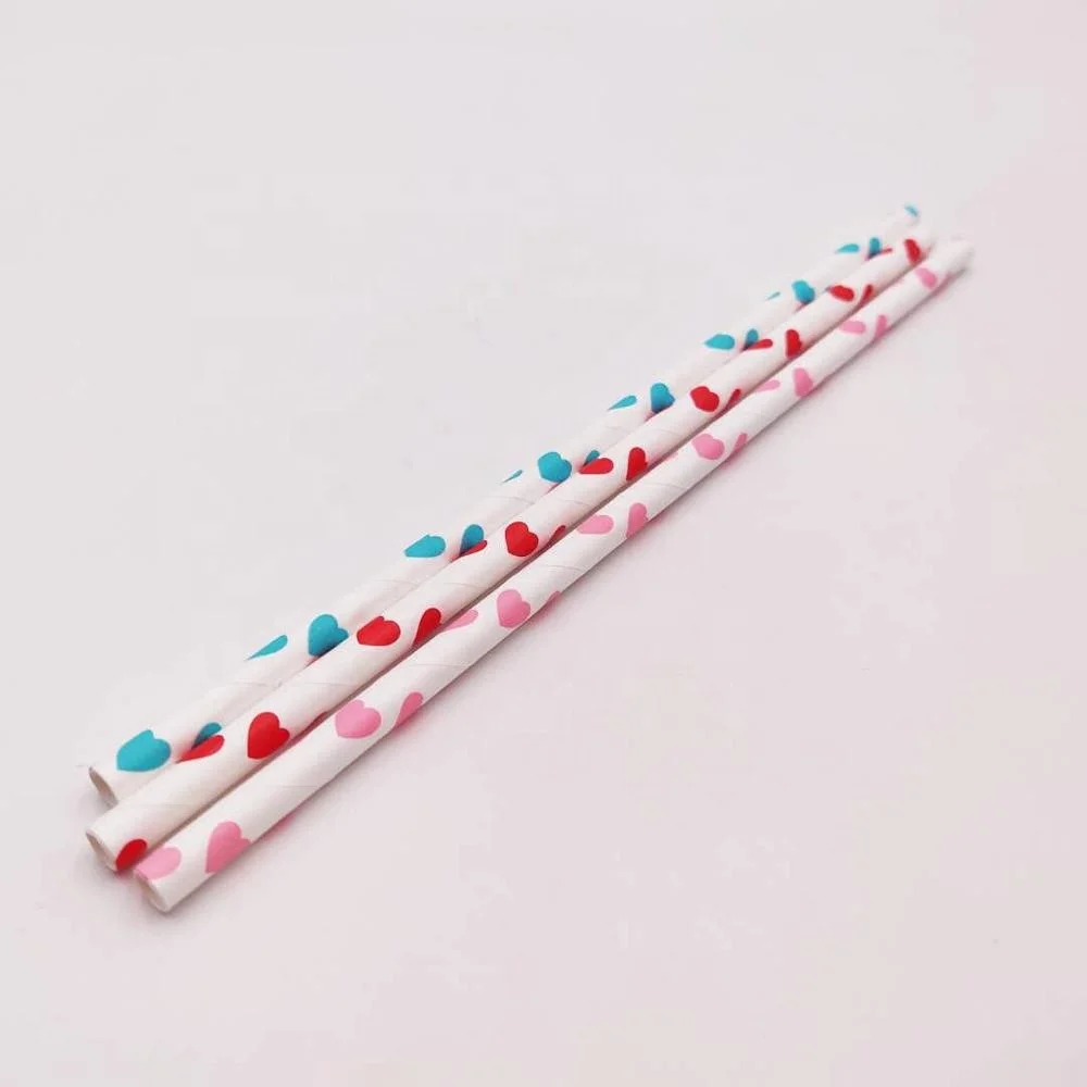 
197mm colorful various patterns biodegradable drinking straws paper machine making 