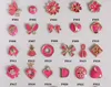 3d art metal phone case nail charms,red enameled charm accessories with crystals