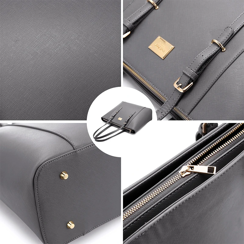 Lovevook high quality 15.6 inch PU leather women laptop bag large shoulder tote laptop bags ladies office laptop handbags