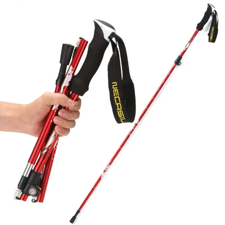 

5 Sections New Folding Walking Sticks Collapsible Nordic Trekking Pole