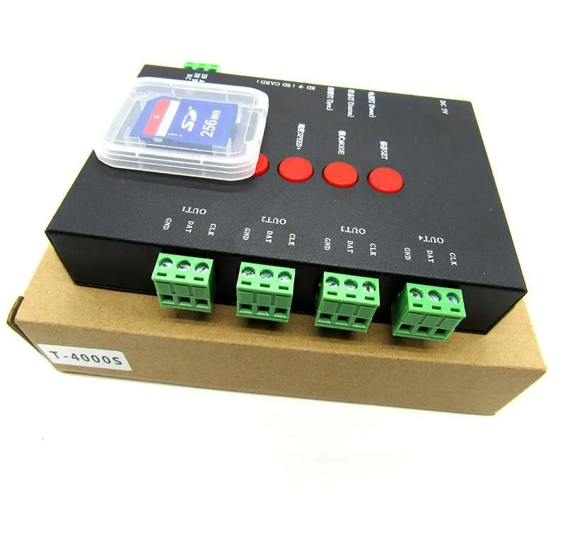 4 x 1024 output SD card pixel led light controller T-4000S