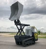 850kgs high tip skip-loading mini dumperr/GX390, 13hp Scissor lift tracked mini transporter/diesel crawler garden wheelbarrow/