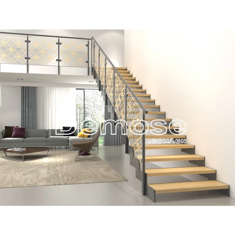 Marco De Metal Para Escalera/detalles De Escalera Curvada En Madera