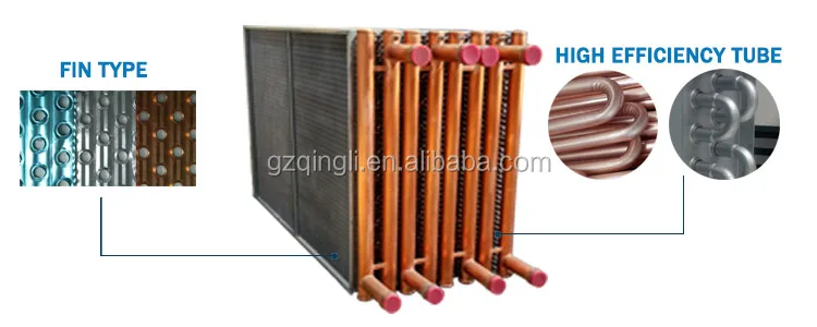 Large Air Cooled Copper Cooling Coil Heat Exchangers Cooper Large Air Cooled Copper Cooling Coil Heat Exchangers