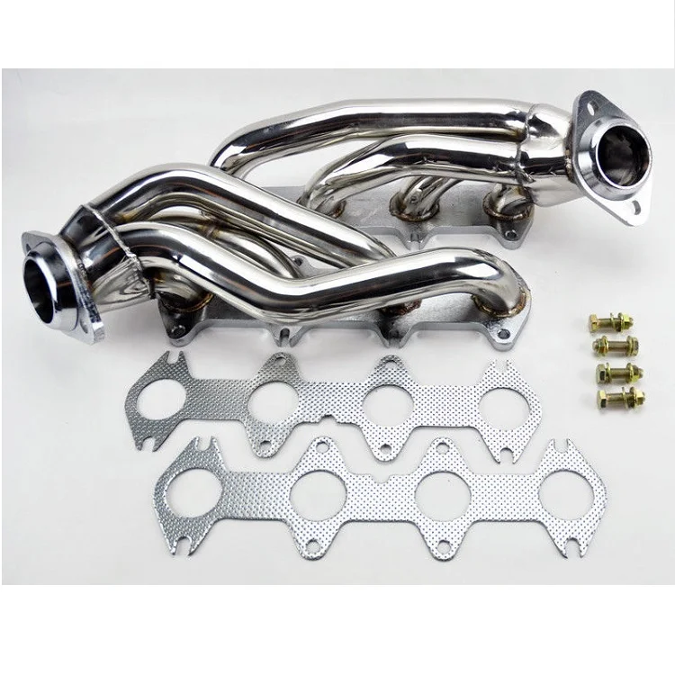 Stainless steel ss exhaust header chevy 305-350 CID small block shorty V8 8...