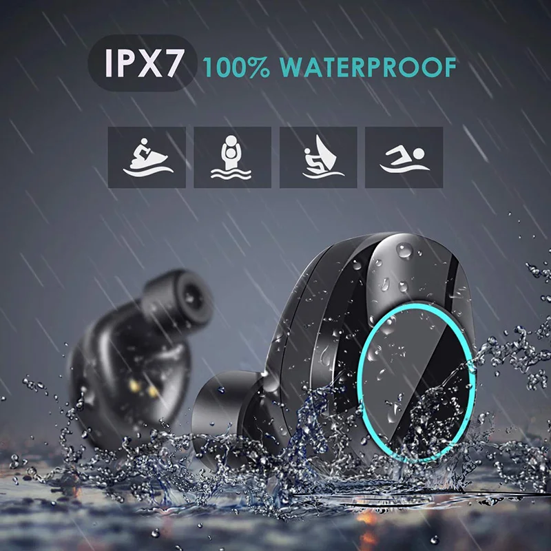 Good price x6 waterproof HD sound bass TWS 5.0 wireless sport headphone earphone with microphone