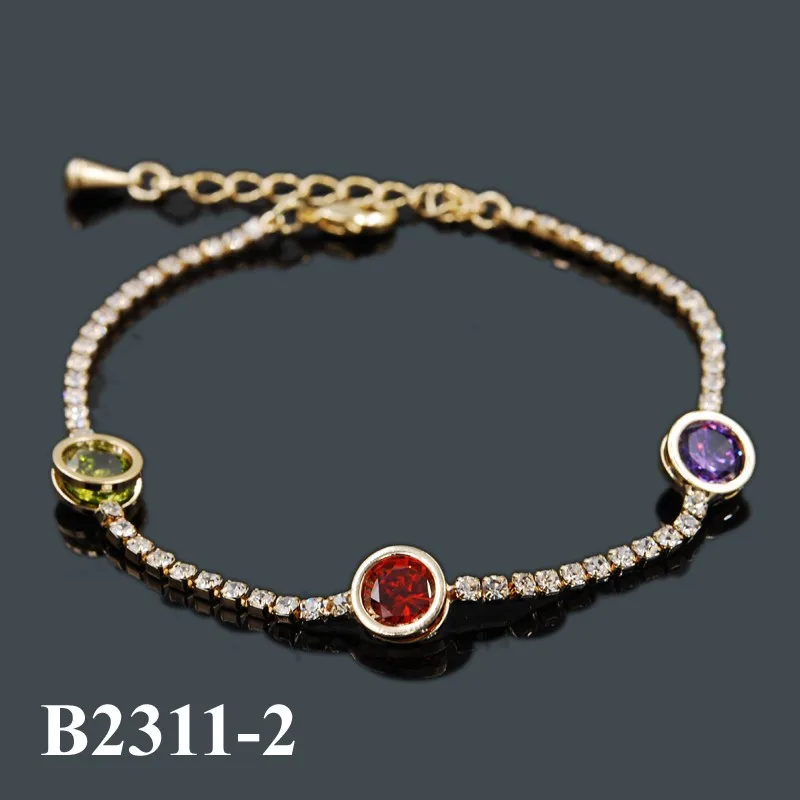 

Hot New Products For 2015 hand made guangzhou jewelry Tennis Bracelet, Zircon Fashion Bracelet, Champagne