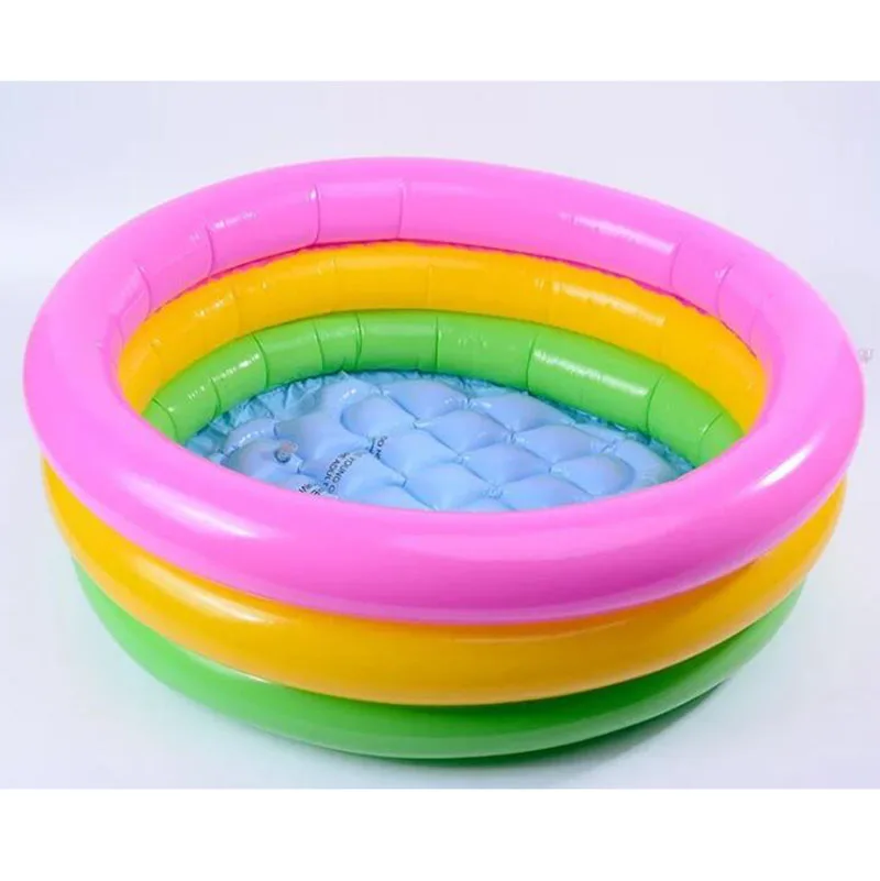 

wholesale outdoor kids Plastic rainbow inflatable swimming pool, Same as picture