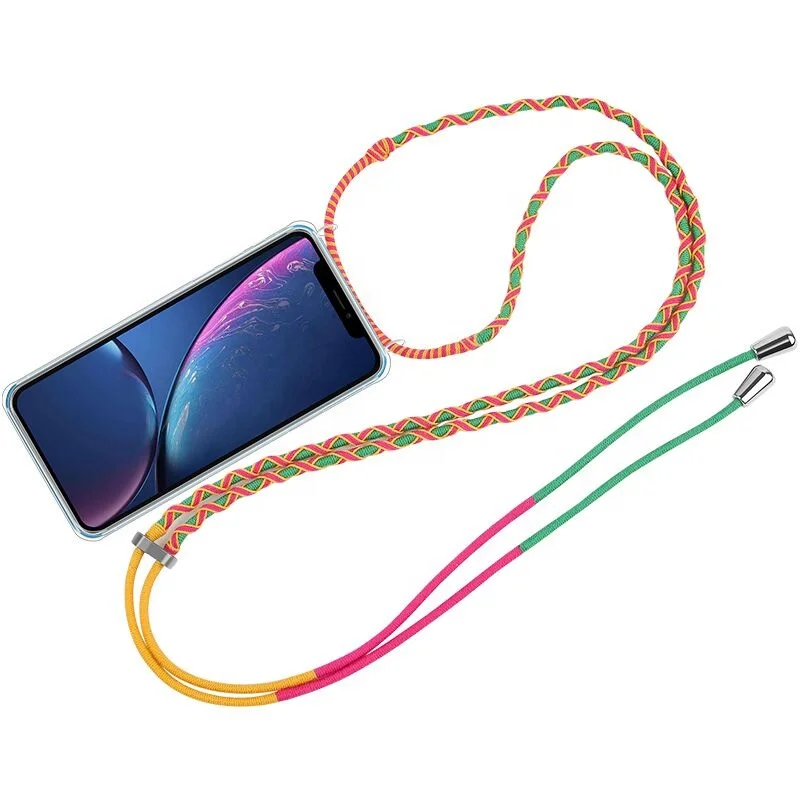 

Rope Thread Wrapped String Neckband Braided Wire Colorful Phone Straps For Iphone Or Sumsung, Multi-color,can be customed