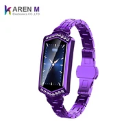 

Luxury smart watch with Waterproof Blood pressure Sleeping time B78 smart bracelet stainless steel for women