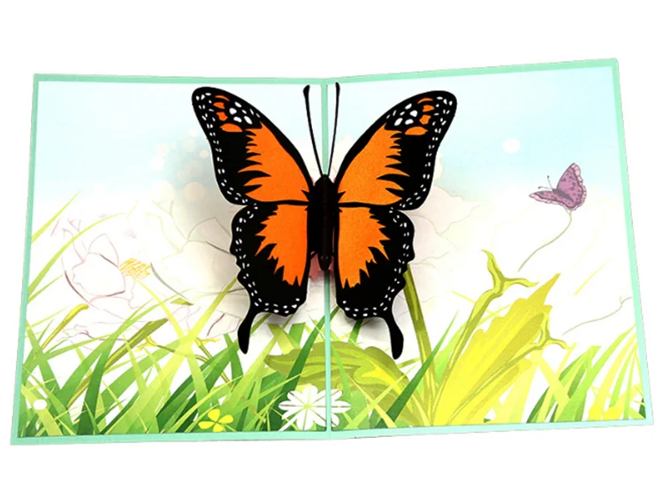 Thank You Card Greeting Cards Square Laser Cut Card 3D Pop Up Card.png