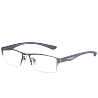

Caponi Shenzhen Men Pure Titanium Flexible TR90 Adjustable Glasses Frame Semi Rim Optical Eyeglasses Frame Optical Frame