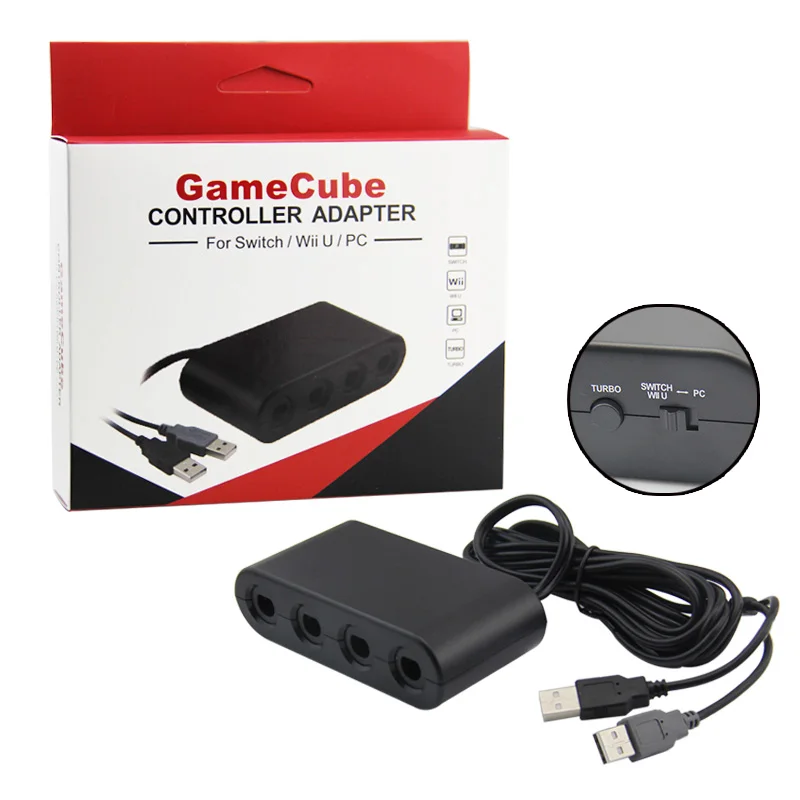 

For Wii u/gamecube controller adapter, Black