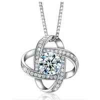 

Women silver 925 sterling silver pendant jewelry design diamond pendant