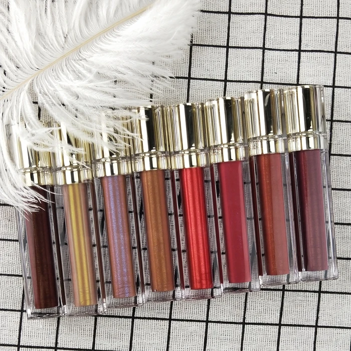

Wholesale Shiny OEM Cosmetics Lipgloss with Multi Color Glossy Lip gloss