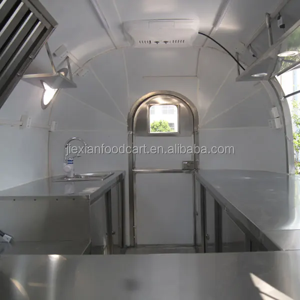 Airstream look hot sale hamburger mobile food cart,airstream caravan food truck,airstream food trailer