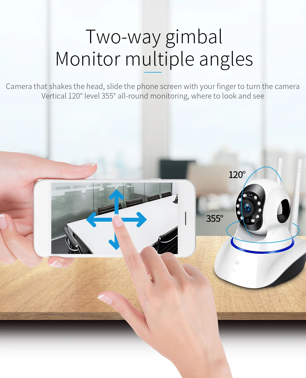 Yoosee APP 3 Antenna Wifi IP Camera Indoor HD 1080P Day Night Vision CCTV Camera