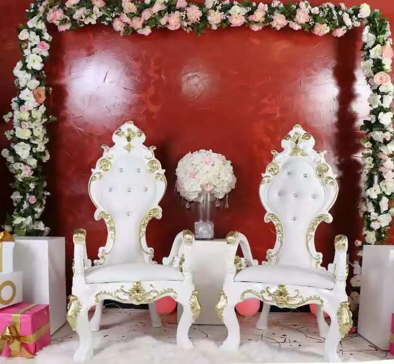 commercial furniture hotel chair European italian classical king throne luxury wedding chair for event