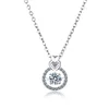 QR270 Huilin Jewelry Foreign trade new necklace anti-allergy zircon simple heart pendant necklace