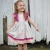 Fall 2018 kids clothing girls floral dress with ruffle sleeve ruffle bottom