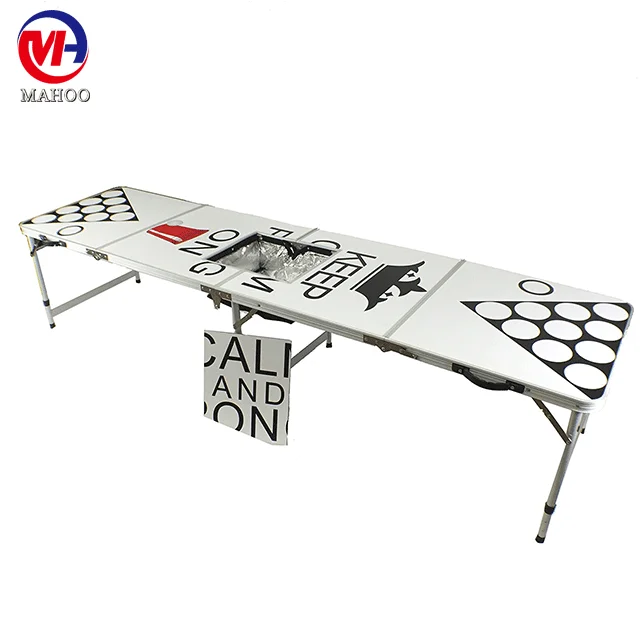 
beer pong table with ice bag, folding ice cooler table  (60570464153)