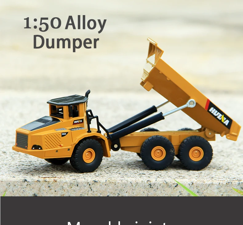 TongLi toy 1/50 Huina 1712 diecast model alloy truck car professional enginering construction model vehicle dump truck