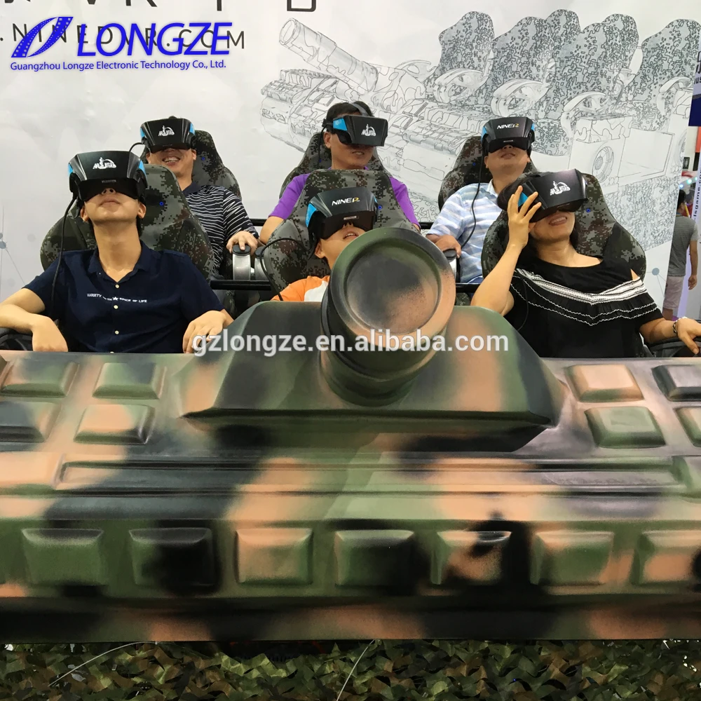 vr shooting simulator NINED 6 seats 9d vr with tank design