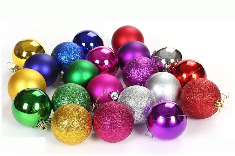 Wholesale Colored Christmas Plastic Ball Christmas Tree Decorations