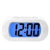 Trade Assurance Colorful Silicone Cover Alarm Snooze Backlight Cute LCD Digital Desk Clock