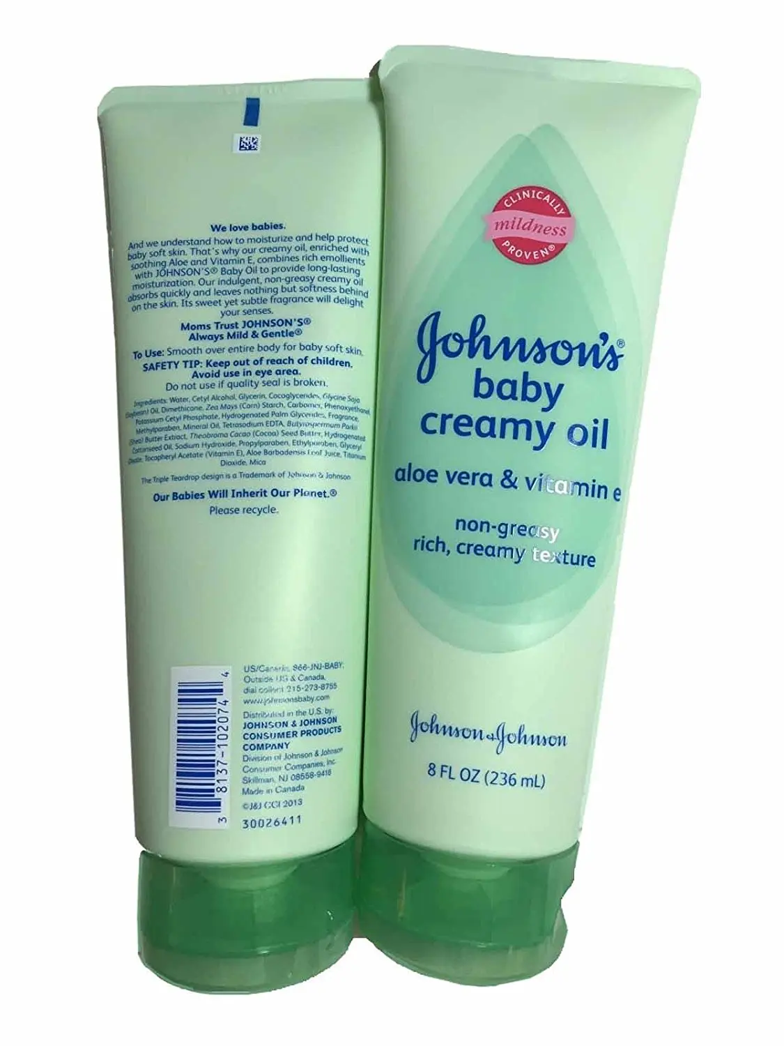 johnson's baby cream oil