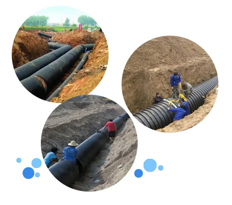HDPE double wall corrugated pipe for municipal sewage system