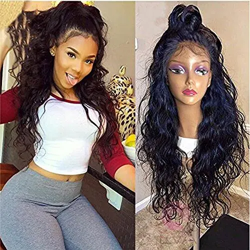 

Natural Peruvian curly Hair Virgin Peruvian Hair weave 360 Lace frontal Wig Human Hair 150%density, Natural color stock