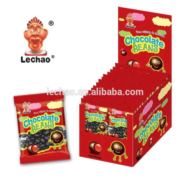 Chocolate Coating Gummy Bean Fruit Flavored Jelly Beans Halal Hot Sale