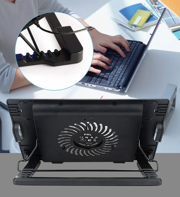 2 Usb Ports Height Adjustable Laptop Cooling Pad Usb Cable Dc Buy