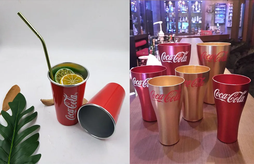 Aluminum tumblers application