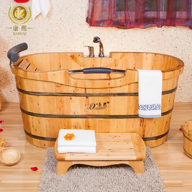 cheap wooden bathtub household spa shower soaking tub