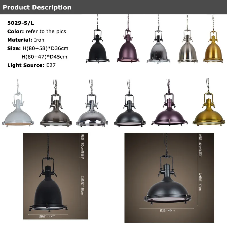 
loft shop bar art hanging industrial vintage iron retro indoor pendant lamp 