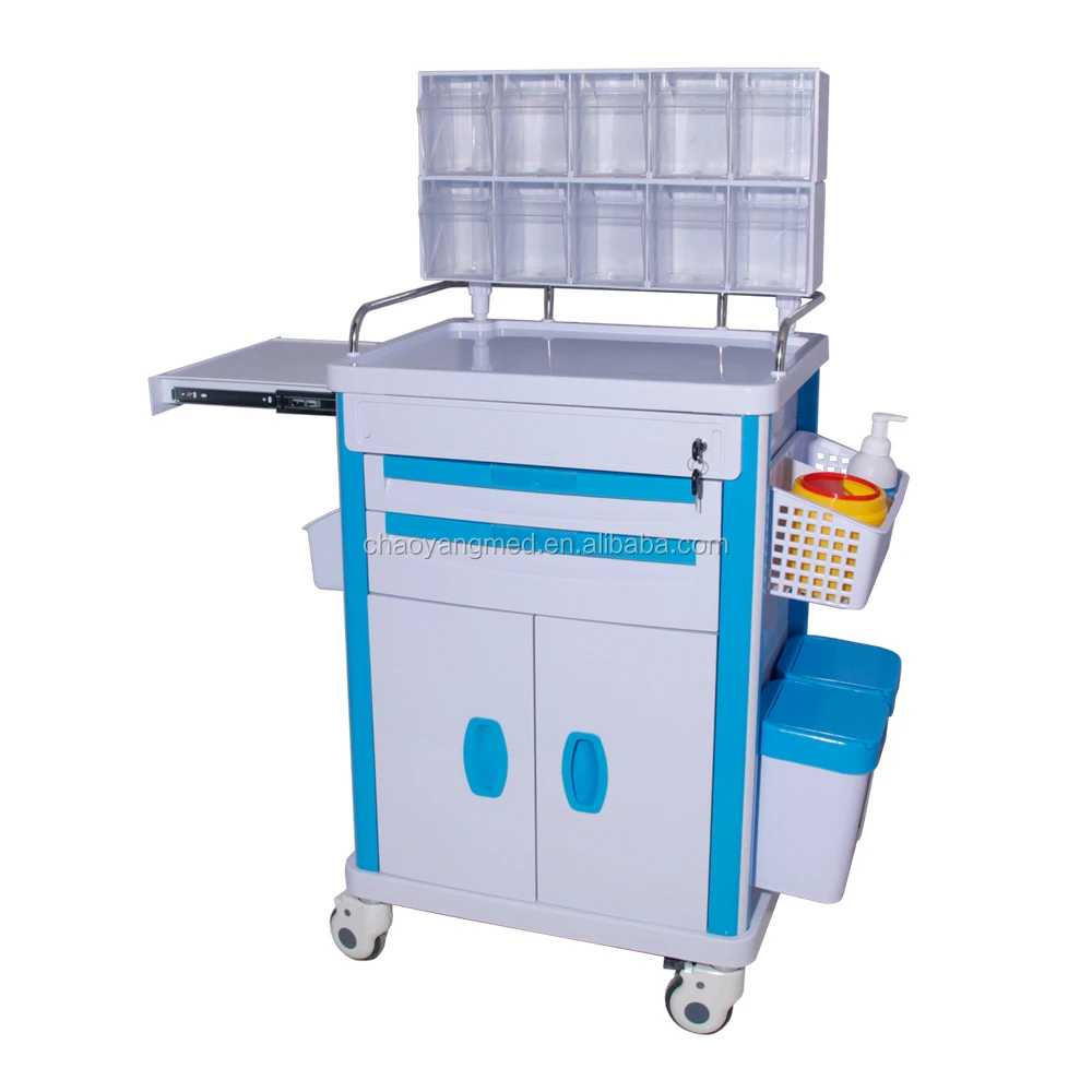 Stainless Steel Hospital Emergency Drugs Trolley/medicine Trolley Cy