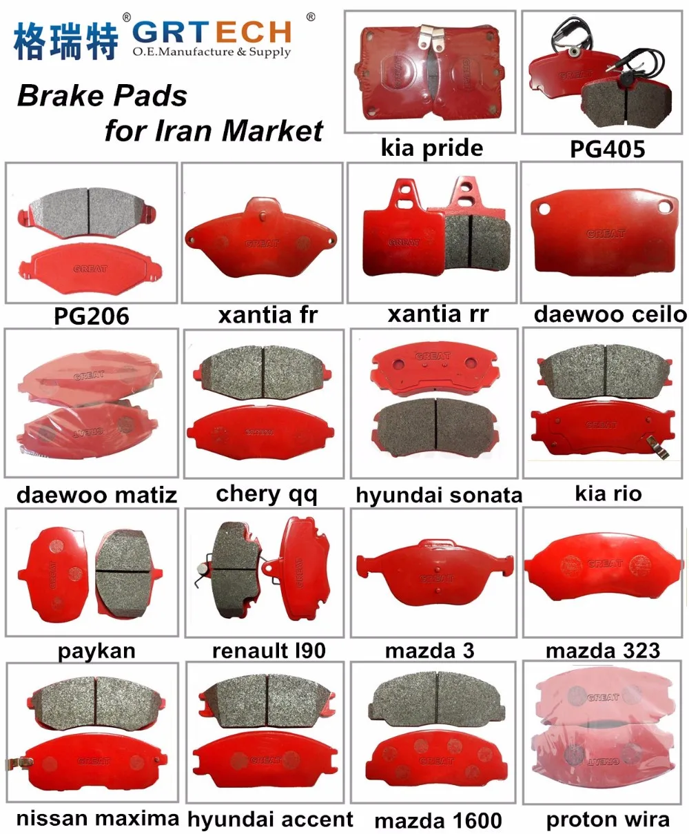 D1515 Brake Pad Cross Reference For Rio Buy Brake Pad For Rio,Brake