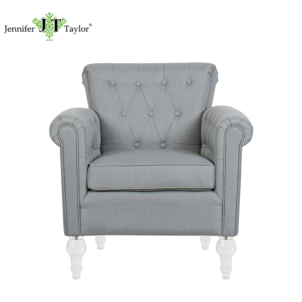 Club furniture chair tufted upholstered velvet fabric timeless elegant nailhead trim lounge armchair