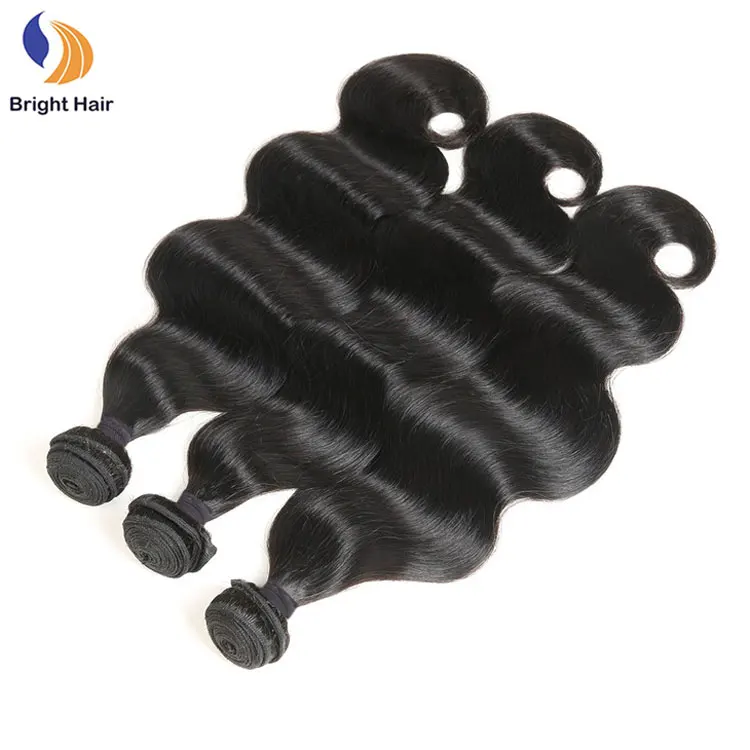 

Body Weave Natural Color 8 inch to 28 inch Indian Raw Virgin Unprocessed Human Hair, Natural black;can be customized