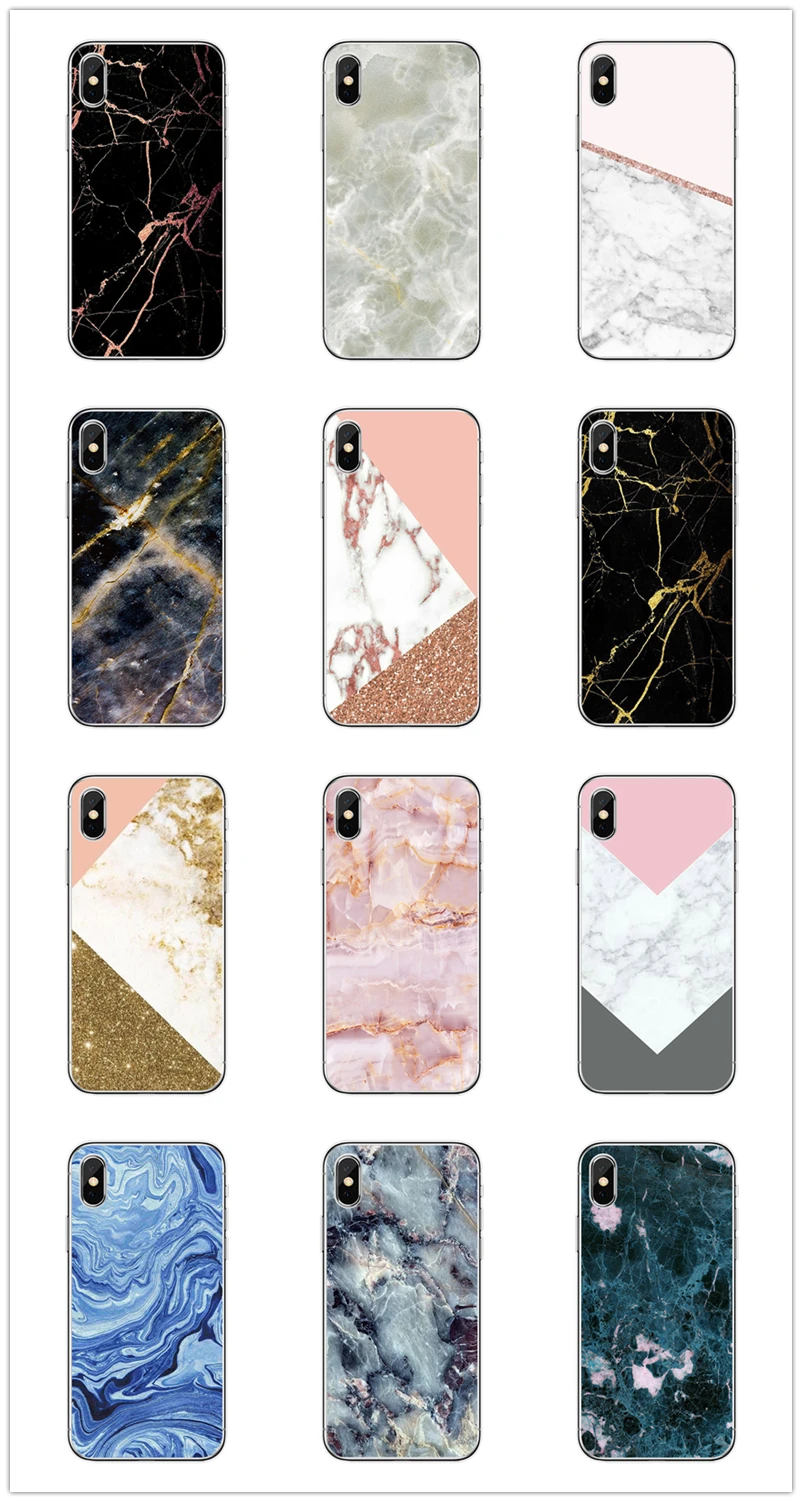 Free shipping Phone Cover for iPhone 6s 7 8 Plus X XS Max XR Soft TPU Mobile Marble Case