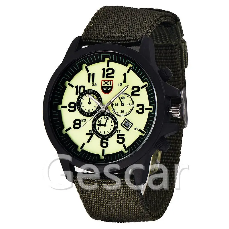 

XINEW-2229D original durable nylon fabric strap wrap watch for military men fashion sport watch relojes hombre, Photo color