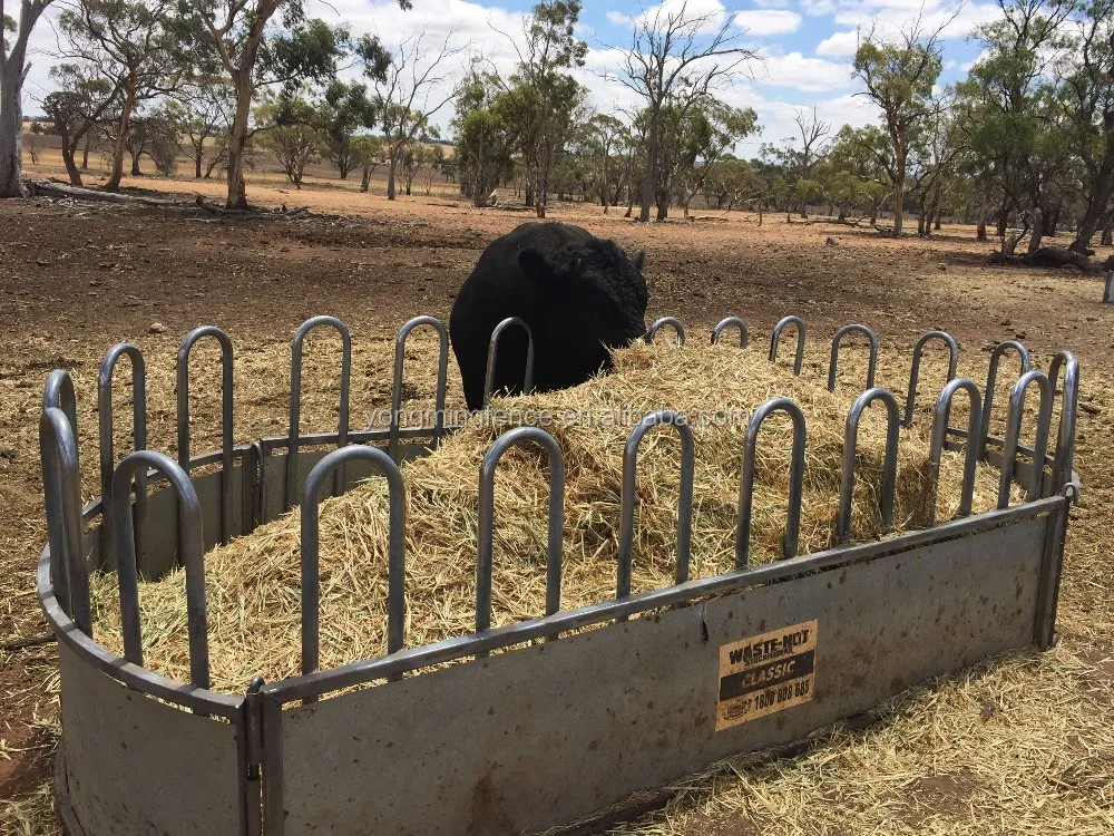Factory Cattle Hay Round Bale Feeder Feeder Trailers Portable