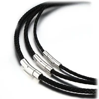 

Men And Women Accessories Wholesale Chain 5mm PU Leather Rope Collar Necklace 3 Sizes Available