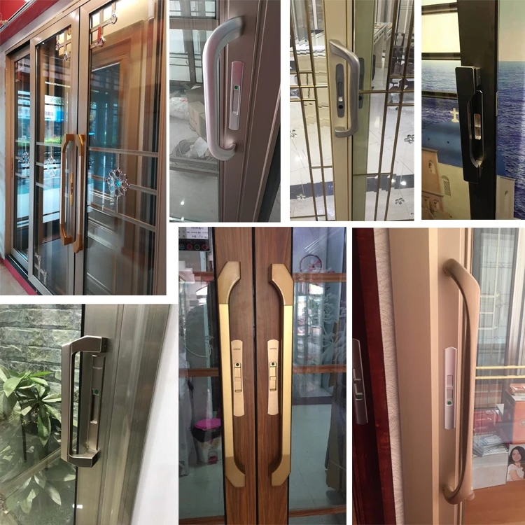 High-end aluminum modern interior sliding door handles for aluminum wooden glass sliding door and push pull doors