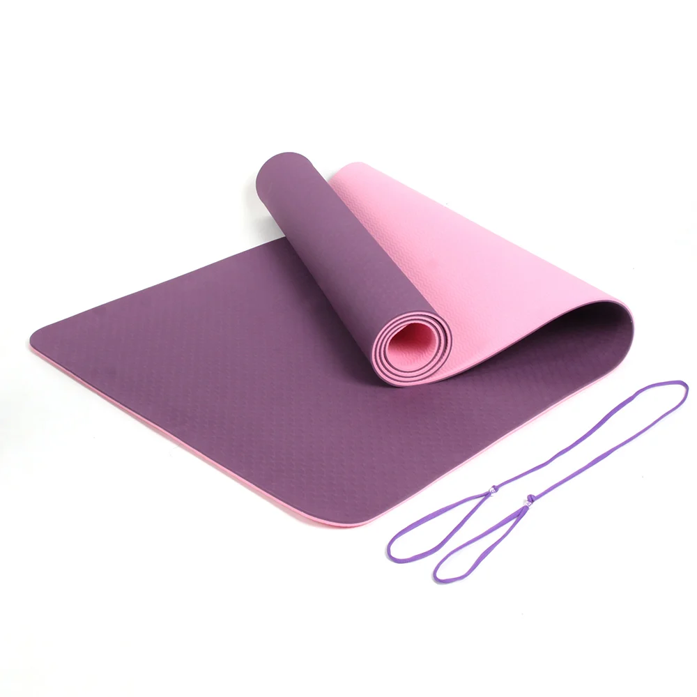 

eco anti slip yoga mat with carrying bag TPE yoga mat, Customized