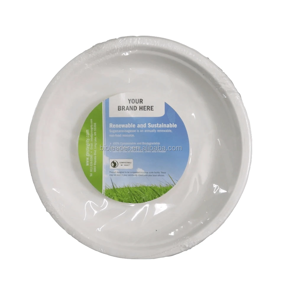 

Eco-friendly bagasse square fancy paper plates