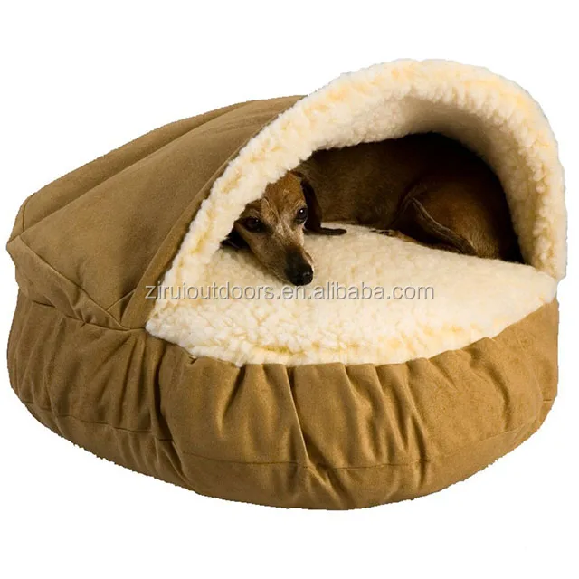 Factory Wholesale Cozy Cave Large Suede Dog Bed